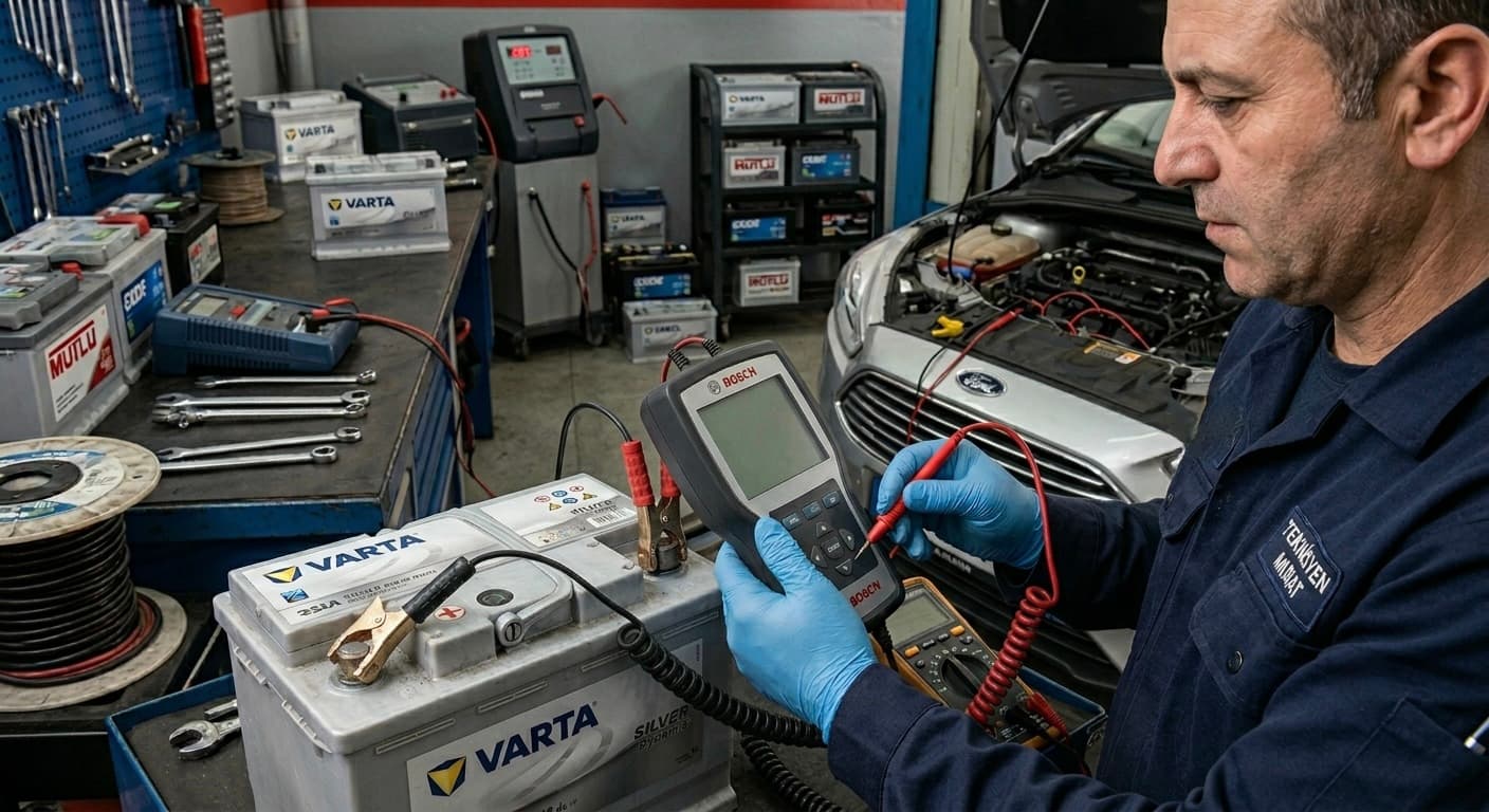 Bursa'da ücretsiz akü testi ve kontrol — voltaj, amper ve şarj sistemi ölçümü, Acil Akü Bursa